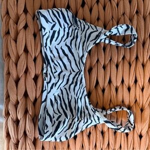 Zebra Print Bikini Top